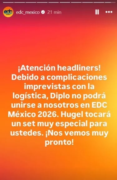 El motivo por el que Diplo canceló su show en el EDC México 2026