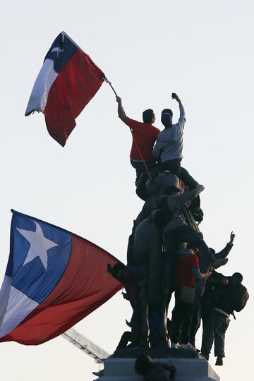 Los festejos en Chile por el paso de su Selección a la final