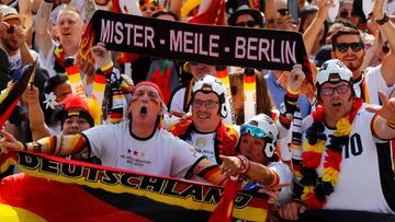 Los aficionados teutones se dejaron notar el pasado domingo en la derrota ante México.