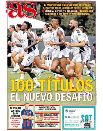 Las portadas de AS de agosto