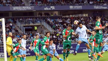 Imagen de un partido del Málaga esta temporada en La Rosaleda.