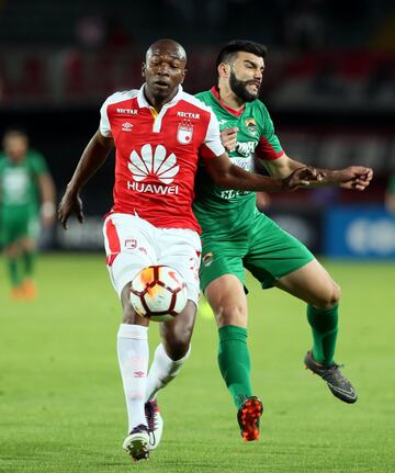 Independiente Santa Fe vence a Rampla Juniors en la segunda ronda de la Copa Sudamericana en partido jugado en El Campín. Henao marcó los goles del triunfo