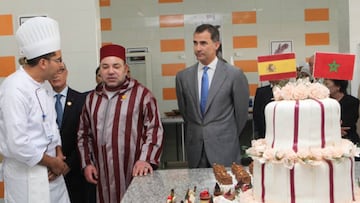 Los reyes Mohamed de Marruecos y Felipe de Espa&ntilde;a, juntos en Rabat.