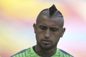 BAR33 BERLÍN (ALEMANIA), 05/06/2015.- El centrocampista chileno de la Juventus Arturo Vidal, durante un entrenamiento de su equipo en el Estadio Olímpico de Berlín, Alemania, hoy, viernes 5 de mayo de 2015. El FC Barcelona y la Juventus disputarán mañana la final de la Liga de Campeones en el Estadio Olímpico de Berlín. EFE/Ina Fassbender