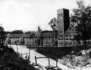 Fotografía del exterior del estadio donde se celebraron los Juegos Olímpicos de 1912. 