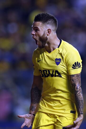 Buenos Aires, 25 Febrero 2018 Argentina
SUPERLIGA
Boca Juniors vs San Martin de San Juan, por la fecha 17 ta del torneo, en La Bombonera.
Festejo de Gol Nahitan Nandez de Boca Juniors
Foto Ortiz Gustavo