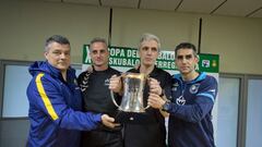Xavi Pascual,  Guijosa, Apezetxea y Gonz&aacute;lez, los entrenadores de la Copa.