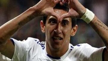 GOL. Di María celebra el primer gol del partido ante el Peñarol