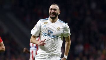 Benzema, ante el Atlético.