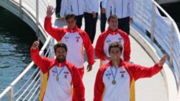 El K4 1000 del asturiano Javier Hernanz , los gallegos Rodrigo Germade y Óscar Carrera y del vasco Íñigo Peña ha alcanzado un triunfo histórico en la Copa del Mundo de Milán.