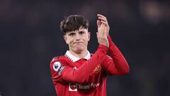 LONDON, ENGLAND - NOVEMBER 13: Alejandro Garnacho of Manchester United during the Premier League match between Fulham FC and Manchester United at Craven Cottage on November 13, 2022 in London, United Kingdom. (Photo by Jacques Feeney/Offside/Offside via Getty Images)