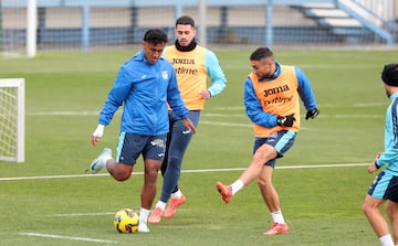 Tapia, durante un reciente entrenamiento del Leganés. 