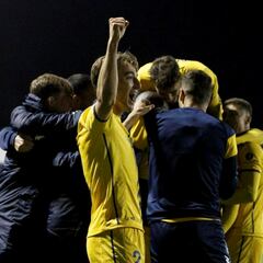 Una marea alfarera de 200 aficionados del Alcorcón estará en el Carlos Belmonte