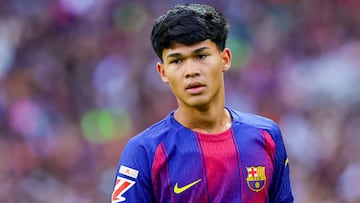 Dro, en su debut con el Barça.