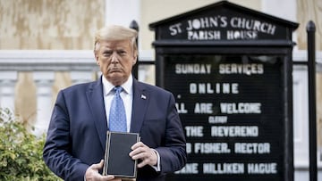 Donald Trump, en su reciente visita a la Iglesia de St. John&#039;s.
 
 
 01/06/2020 ONLY FOR USE IN SPAIN