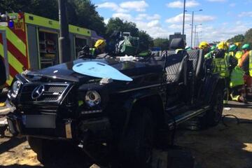 Imagen del coche de Pape Souare publicada en Twitter.