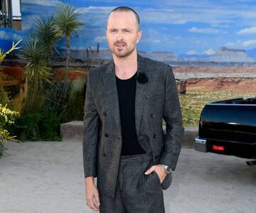 Aaron Paul en la premiere de &quot;El Camino: A Breaking Bad Movie&quot;, Westwood, California, 2019.