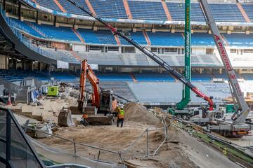 Nuevas imágenes de las obras del Estadio Santiago Bernabéu.