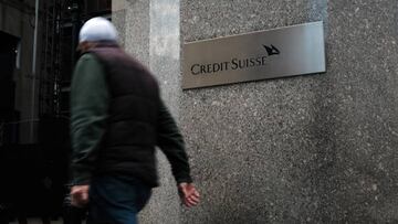 NEW YORK, NEW YORK - MARCH 15: People walk by the New York headquarters of Credit Suisse on March 15, 2023 in New York City. After its largest shareholder said it could not provide further support, Credit Suisse shares fell by as much as 30% on Wednesday as global concerns over the stability of major banks continued to spread. (Photo by Spencer Platt/Getty Images)