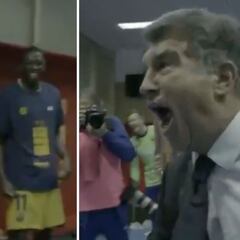 La locura de Laporta al llegar al vestuario del Barça: el grito que desató la carcajada de Messi
