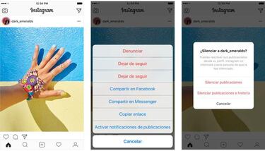 Instagram presenta su nueva opción "Silenciar"