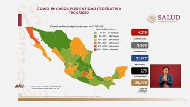 Mapa y casos de coronavirus en México por estados hoy 12 de abril