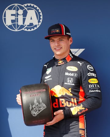 El ganador de la pole Verstappen de Red Bull.