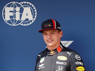 El ganador de la pole Verstappen de Red Bull.