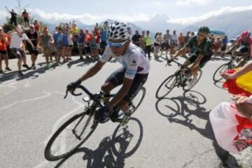 TDF143. Alpe D Huez (France), 25/07/2015.- Movistar team rider Alexander Nairo Quintana of Colombia in action during the 20th stage of the 102nd edition of the Tour de France 2015 cycling race over 110.5 km between Modane Valfrejus and Alpe d'Huez, France, 25 July 2015. (Ciclismo, Francia) EFE/EPA/KIM LUDBROOK