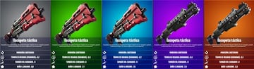 Todas las escopetas t&aacute;cticas de Fortnite