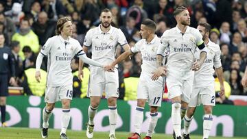 El Real Madrid celebrando un gol en esta Champions League.