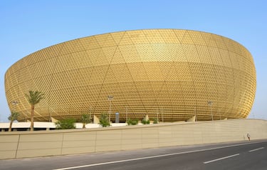 Lusail stadium, Lusail, Qatar. The 80,000-seater venue will host 6 group stage matches, one round of 16, one quarter final, one semi final and the final. The FIFA World Cup 2022 will kick-off on 20 November 2022. 