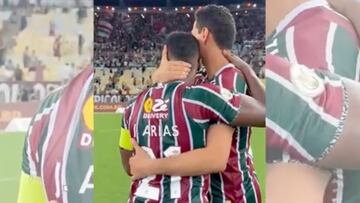 El referente y capitán brasileño no se guardó nada y lo felicito con este gesto tras el pitazo final.