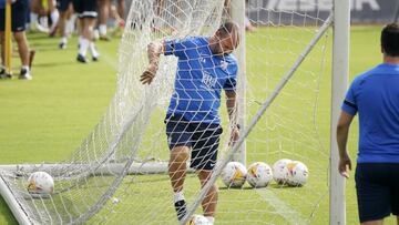 Jos&eacute; Alberto en el entrenamiento del viernes.