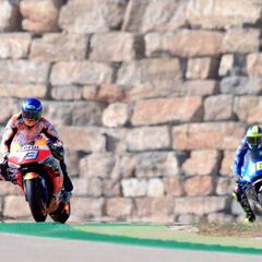 Álex Márquez va en serio y lidera pese a una caída al final