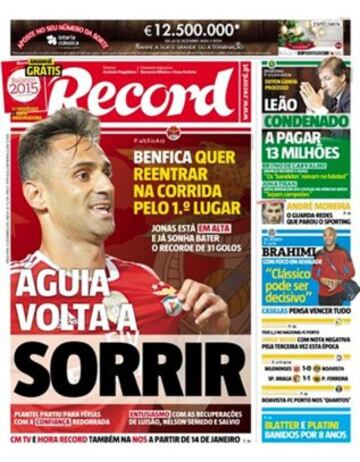 Portadas de la prensa mundial