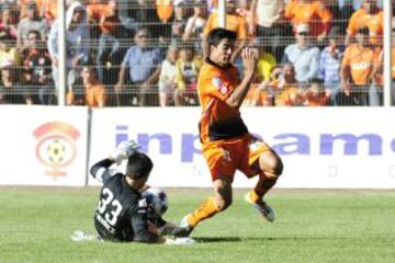 Fecha 13 05-04-2015 Cobreloa-Huachipato 6-0: A los 65' es expulsado Felipe Núñez, un minuto después que los acereros habían hecho los tres cambios. El marcador favorecía a los locales 1-0. El tribunal absolvió al golero tras ver esta foto. Arbitro: Jorge Osorio.