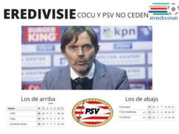 El PSV de Philip Cocu no suelta la punta de la Eredivisie