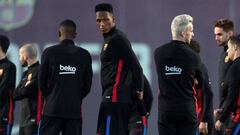 Piqué, ausente de la práctica; Yerry Mina será titular en Barça