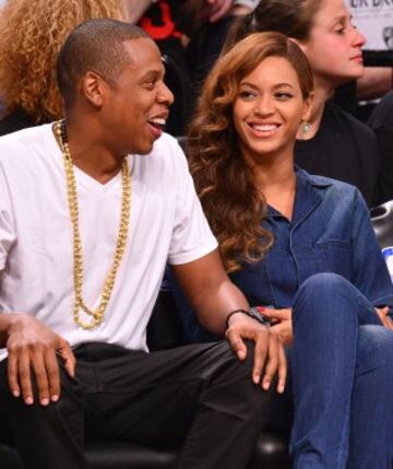 Jay-Z y Beyonce, en el Barclays Center de Brooklyn.