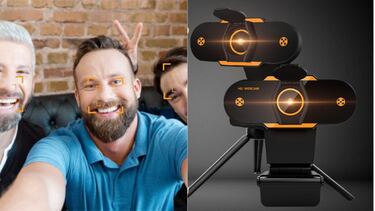 Con micrófono incorporado y enfoque automático: encontramos la cámara web Full HD 1080P superventas