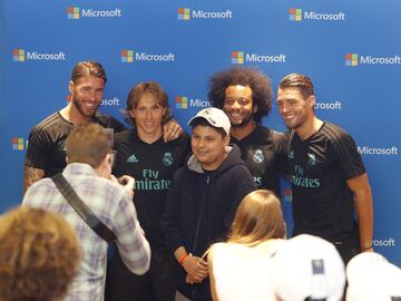 Ramos, Modric, Marcelo y Kovacic acudieron a un acto publicitario de Microsoft.