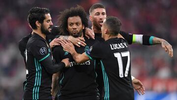 Marcelo marcó el 1-1 para el Real Madrid.