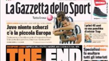 Dura portada de La Gazzetta: "The End. Messi, una comparsa"