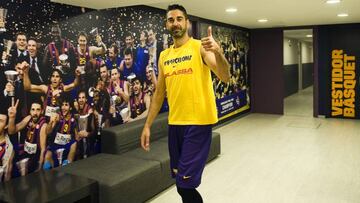 Juan Carlos Navarro ha empezado hoy los entrenamientos con el FC Barcelona.
