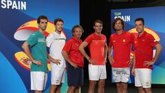 PERTH, AUSTRALIA - JANUARY 02: Albert Ramos-Vinolas, Pablo Carreno Busta, Francisco Roig, Rafael Nadal, Feliciano Lopez and Roberto Bautista Agut of Team Spain pose for a team photo ahead of the 2020 ATP Cup Group Stage at RAC Arena on January 02, 2020 in