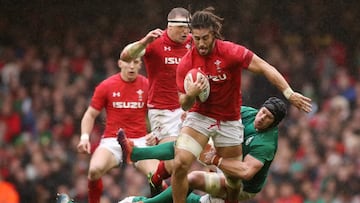Rugby Union - Six Nations Championship - Wales v Ireland - Principality Stadium, Cardiff, Britain - March 16, 2019 Wales' Josh Navidi in action with Ireland's Sean O'Brien Action Images via Reuters/Peter Cziborra