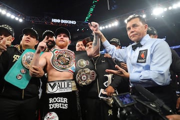 'Canelo' Álvarez festejó su triunfo sobre Gennady Golovkin