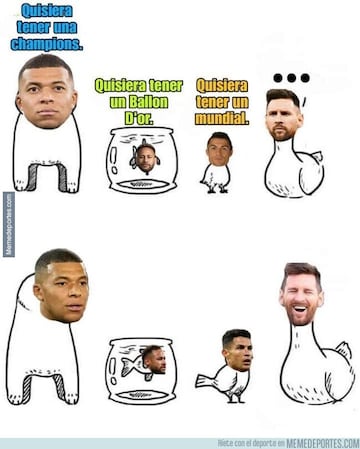 Messi y Mbappé se convierten en el foco de los memes tras la eliminación del PSG