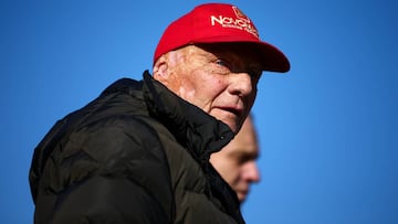 MONTMELO, SPAIN - FEBRUARY 27:  Mercedes GP non-executive chairman Niki Lauda watches the action on the pit wall during day one of Formula One winter testing at Circuit de Catalunya on February 27, 2017 in Montmelo, Spain.  (Photo by Dan Istitene/Getty Images)